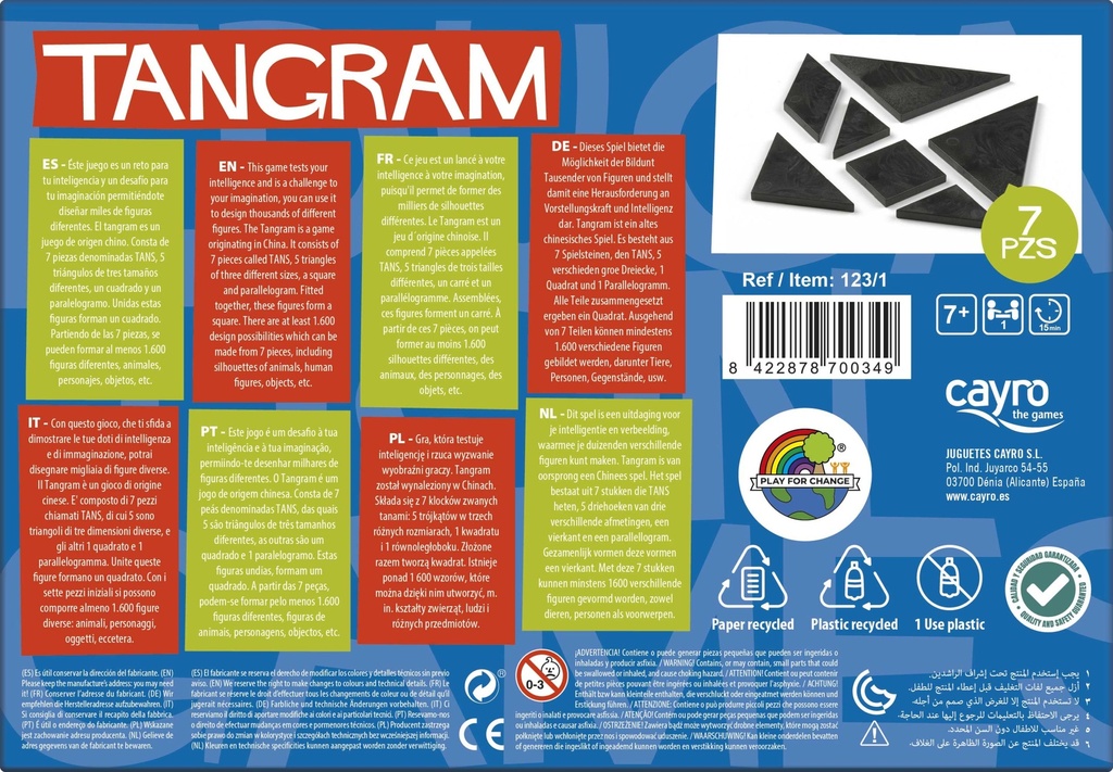 Juego Tangram Estuche Cayro