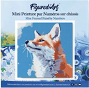 Pintar Por Números -Zorro y Cielo Azul- Bastidor 20 x 20 cm. Figured´Art