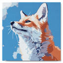 Pintar Por Números -Zorro y Cielo Azul- Bastidor 20 x 20 cm. Figured´Art