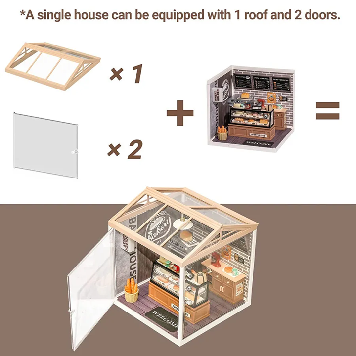 Puerta Protección Metacrilato para Modelos -Super Store- Rolife Robotime