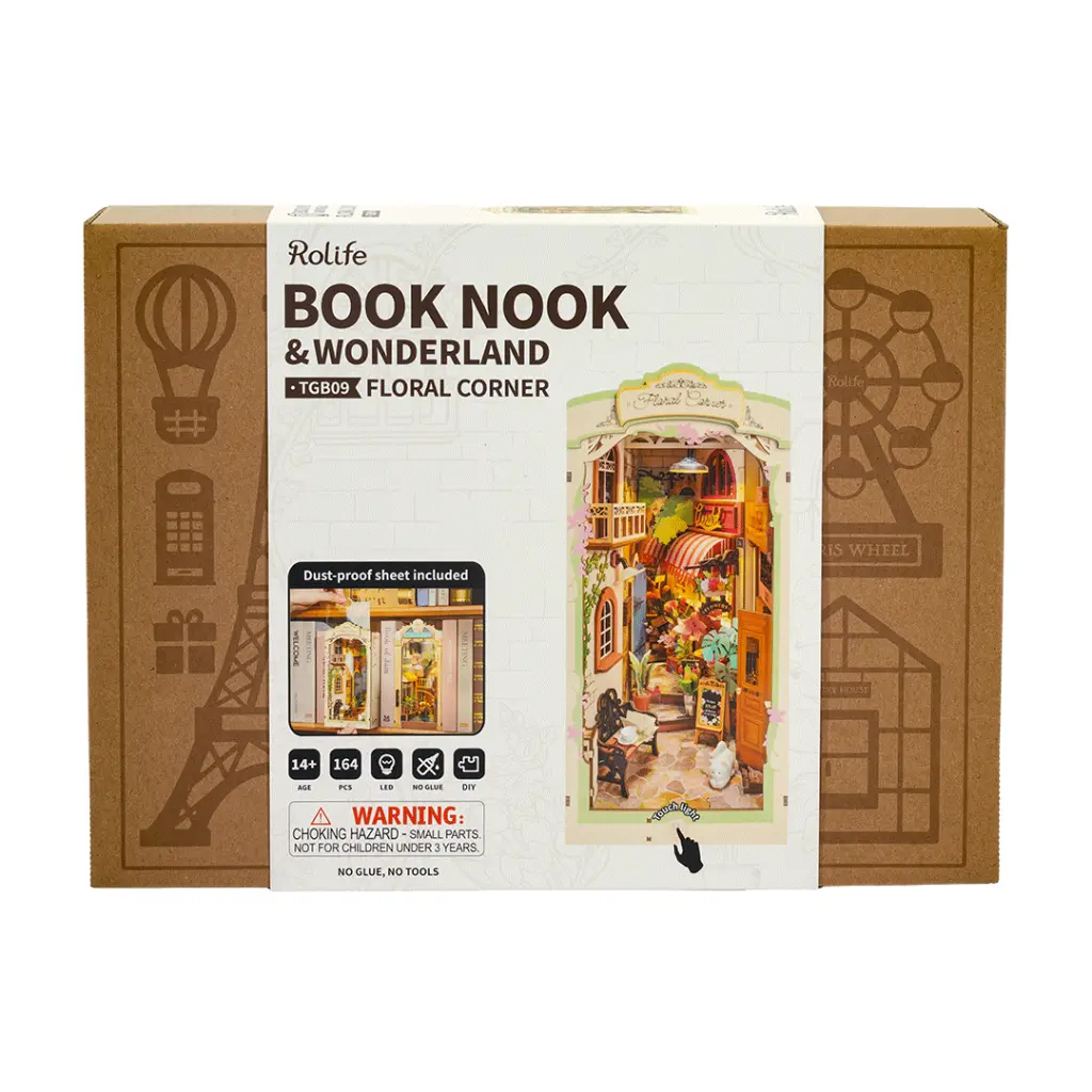 Kit Diorama Nook Book Librería -Floral Corner- Rolife Robotime