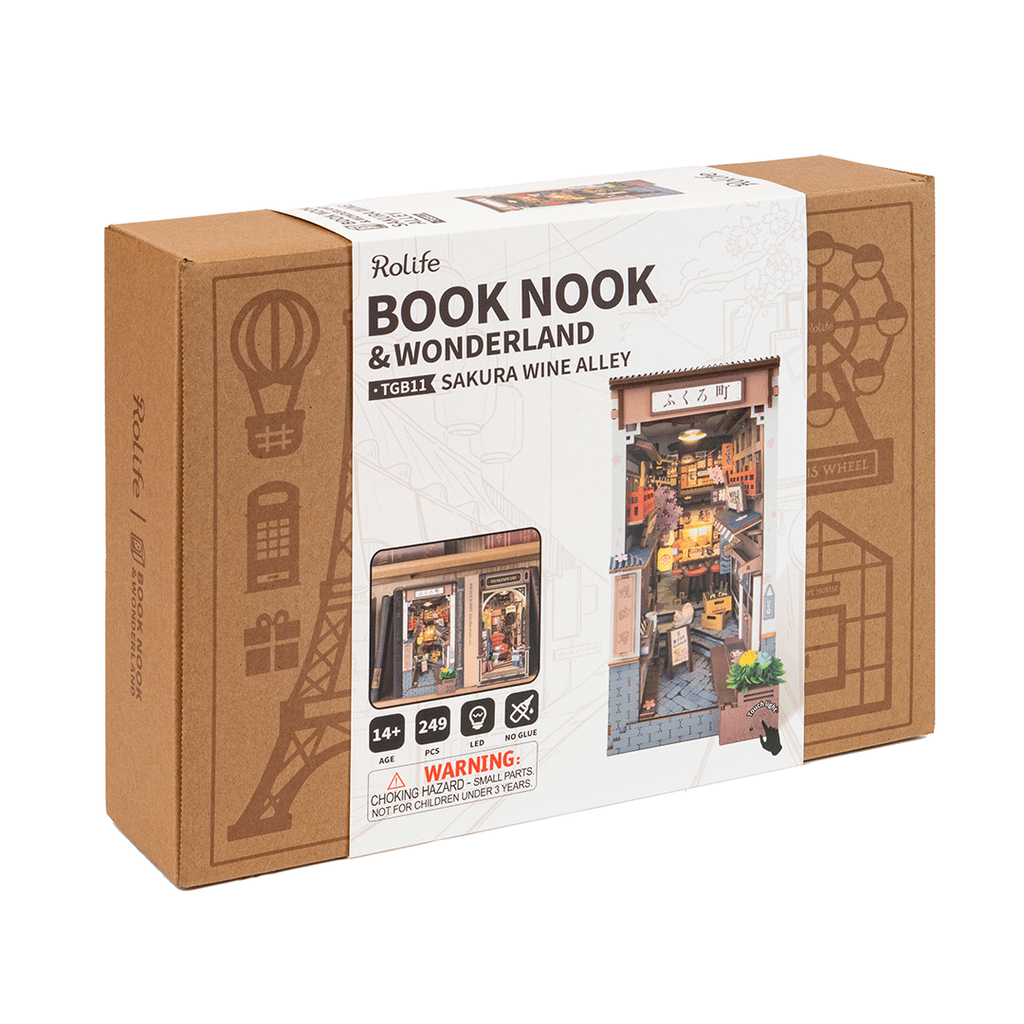 Kit Diorama Book Nook Librería -Sakura Wine Alley- Rolife Robotime