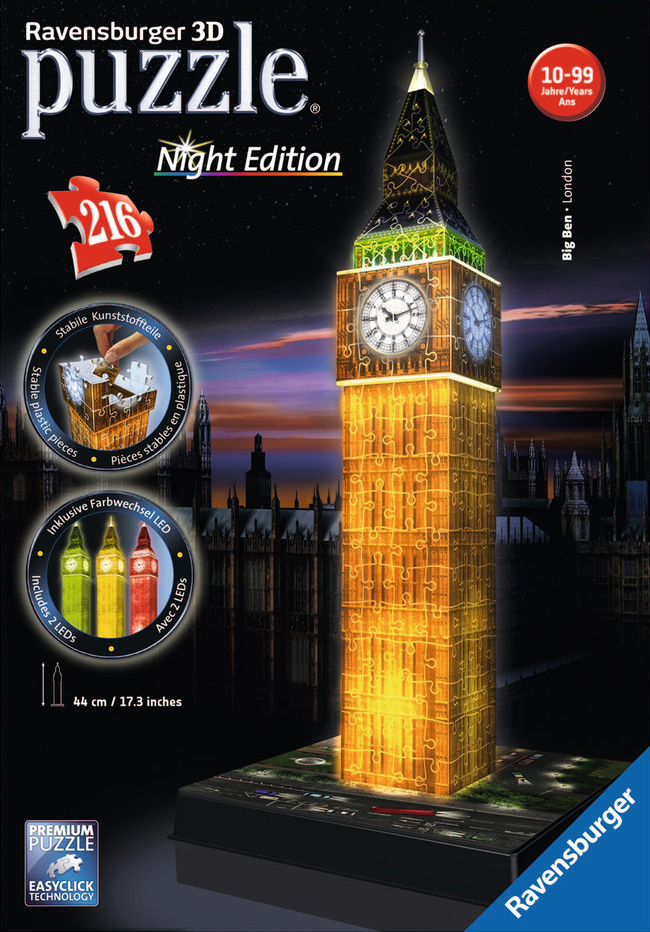 Puzzle 3D Especiale Big Ben -Night Edition- Ravensburger