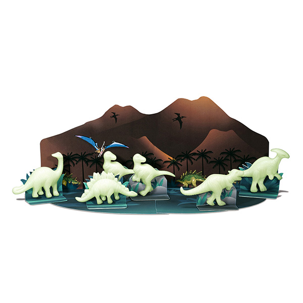 Dinosaurios 3D Fosforescentes 4M