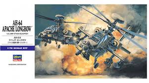 Helicóptero 1:72 -AH‐64 Apache Longbow- Hasegawa