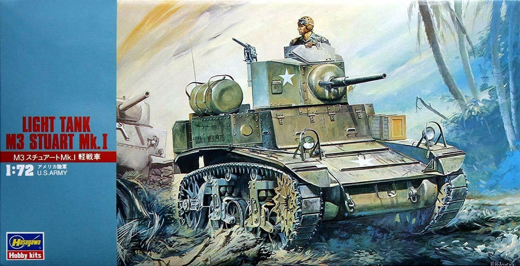 Carro 1:72 -Light Tank M3 Stuart Mk.I- Hasegawa