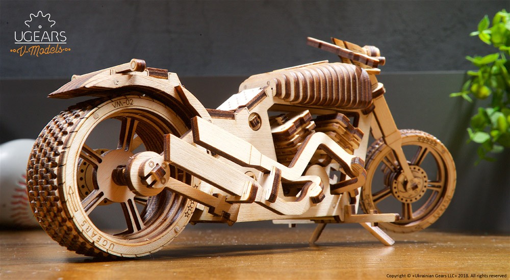 Modelo Motocicleta Madera Ugears