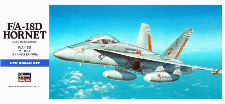 Avión 1/72 "F/A-18D Hornet" Hasegawa