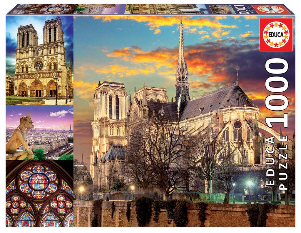 Puzzle 1000 piezas. -Collage de Notre Dame- Educa