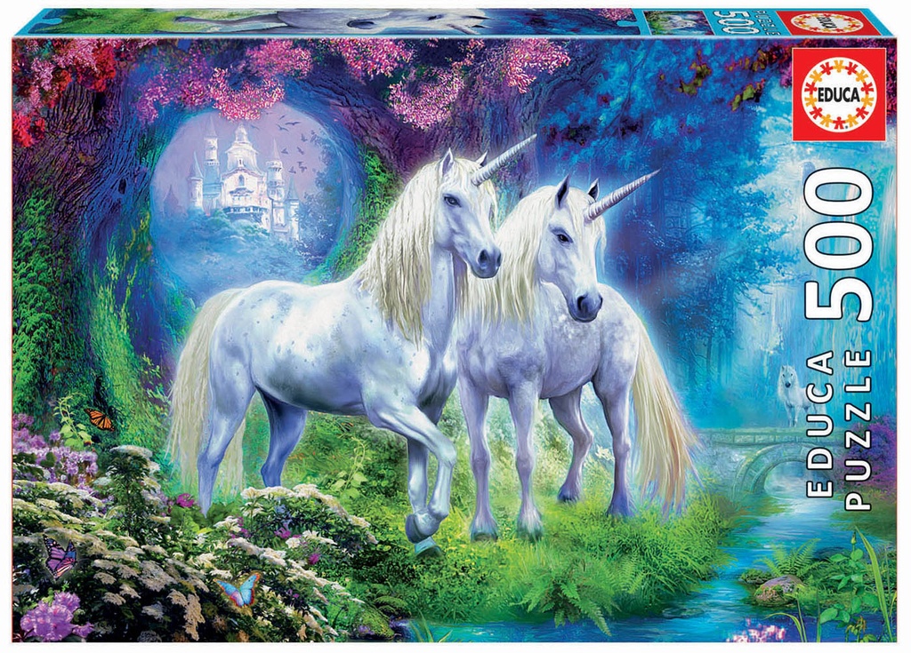 Puzzle 500 piezas -Unicornios en el Bosque- Educa