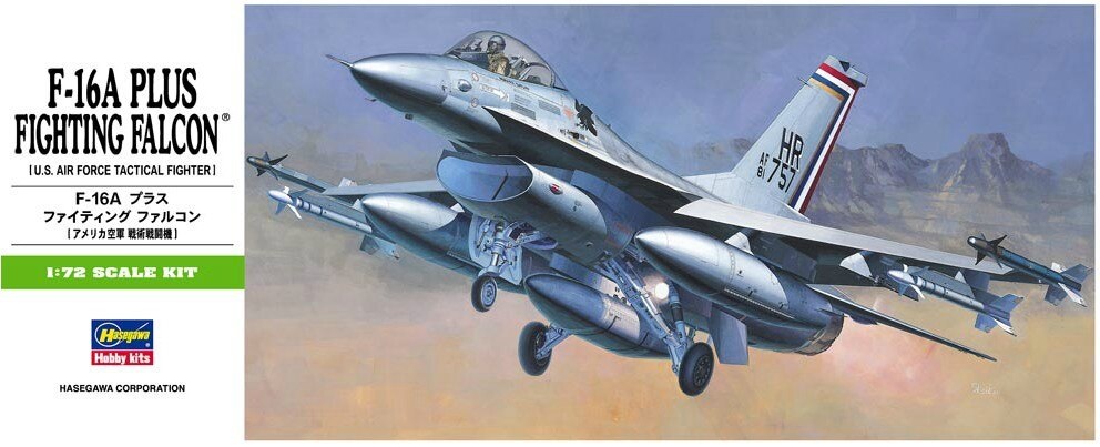 Avión 1/72 -F‐16A Plus Fighting Falcon- Hasegawa