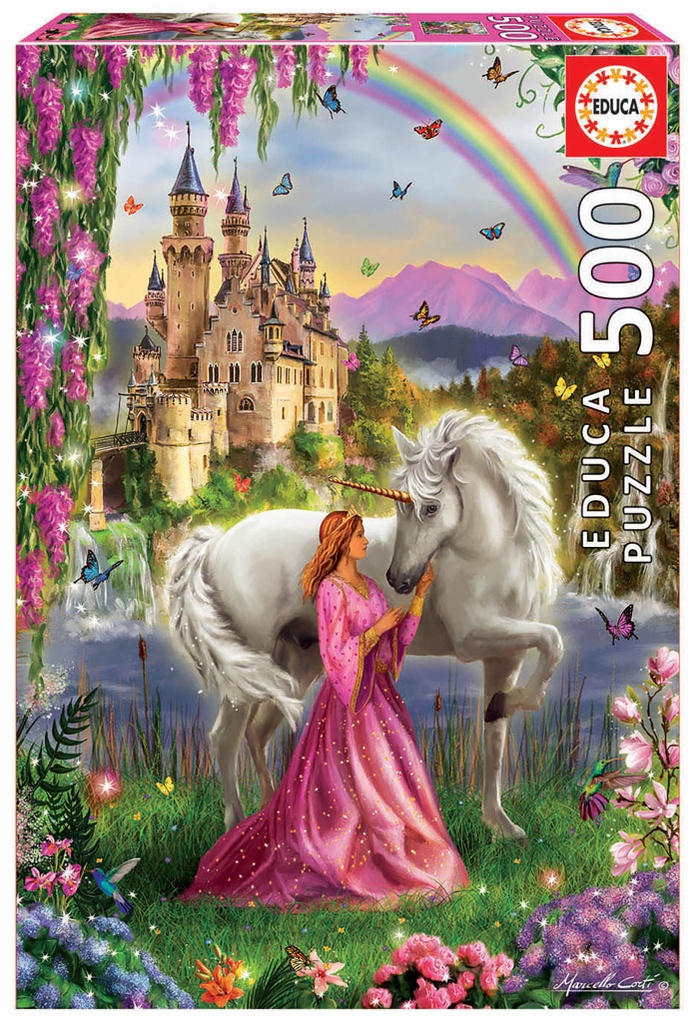 Puzzle 500 piezas -Hada y Unicornio- Educa