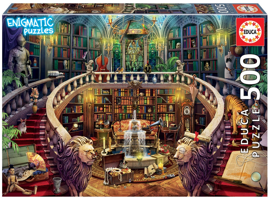 Puzzle 500 piezas -Biblioteca- Enigmatic Puzzle- Educa