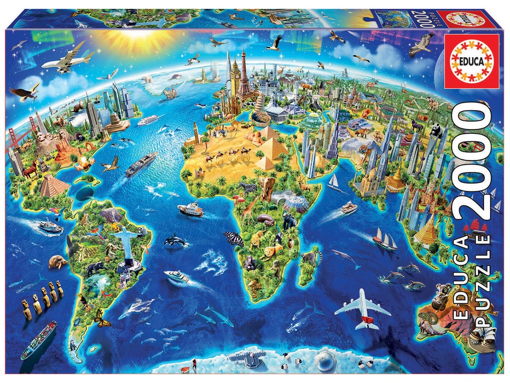 Puzzle 2000 piezas -Símbolos del Mundo- Educa