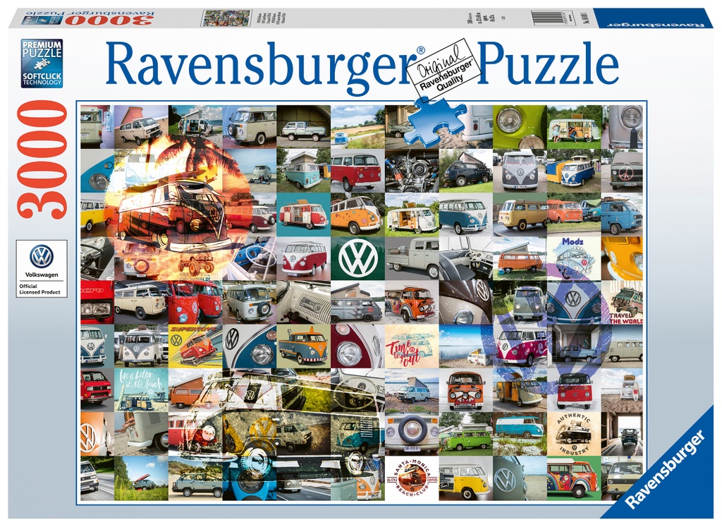 Puzzle 3000 piezas -99 Momentos, VW Bulli- Ravensburger