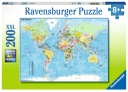 Puzzle 200 piezas XXL -Mapa del Mundo- Ravensburger