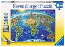 Puzzle 200 piezas XXL -Mapa del Mundo- Ravensburger (copia)