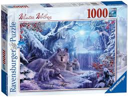 Puzzle 1000 piezas -Invierno de Lobos- Ravensburger