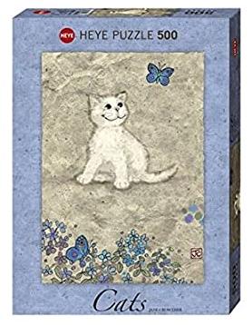 Puzzle 500 piezas -White Kitty, Cats- Heye