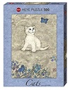 Puzzle 500 piezas -White Kitty, Cats- Heye