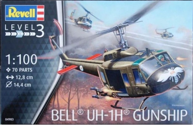 Helicóptero 1/100 -Bell UH-1H Gunship- Revell