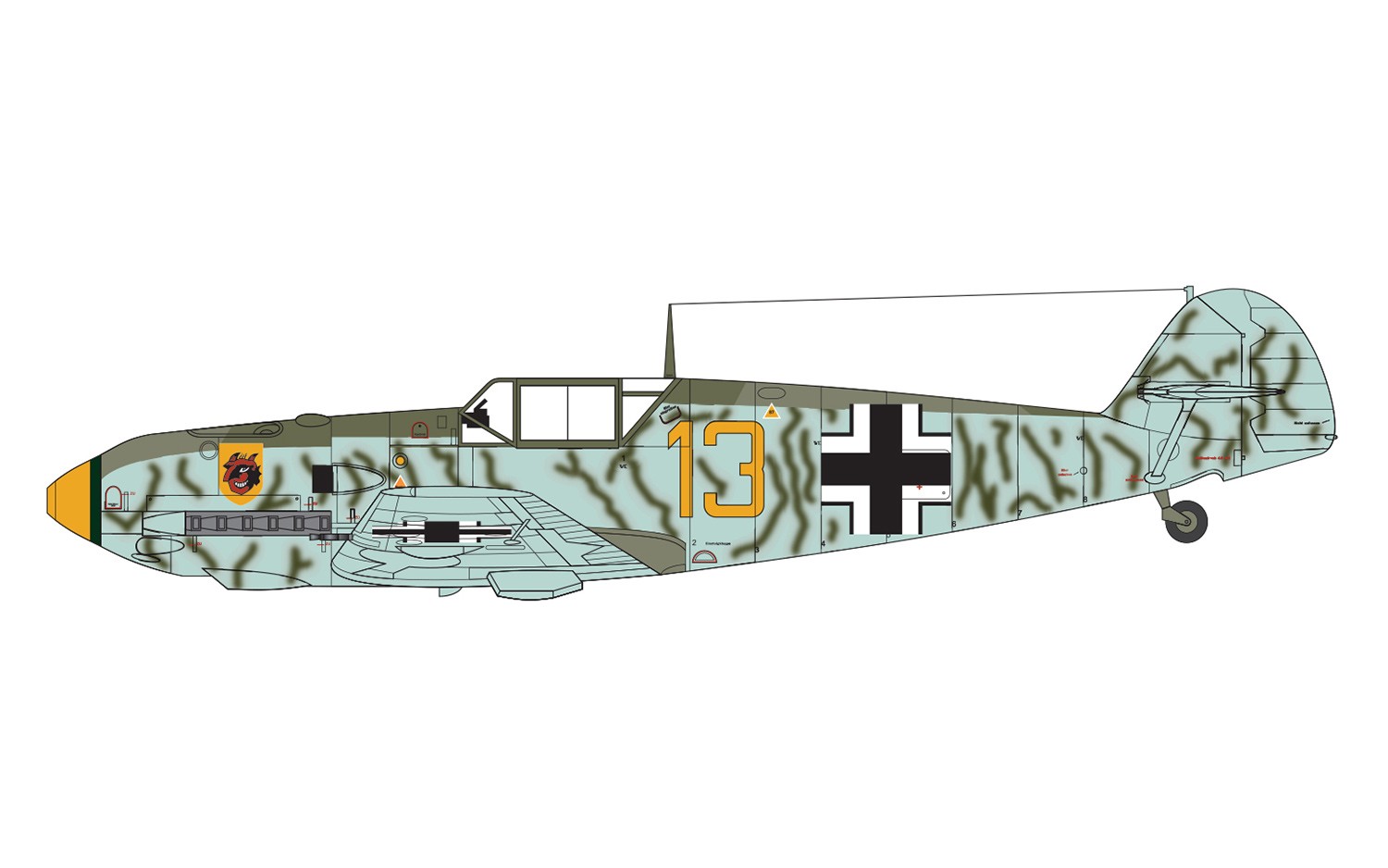 Avión 1/72 -Messerschmitt Bf-109E-4- Airfix