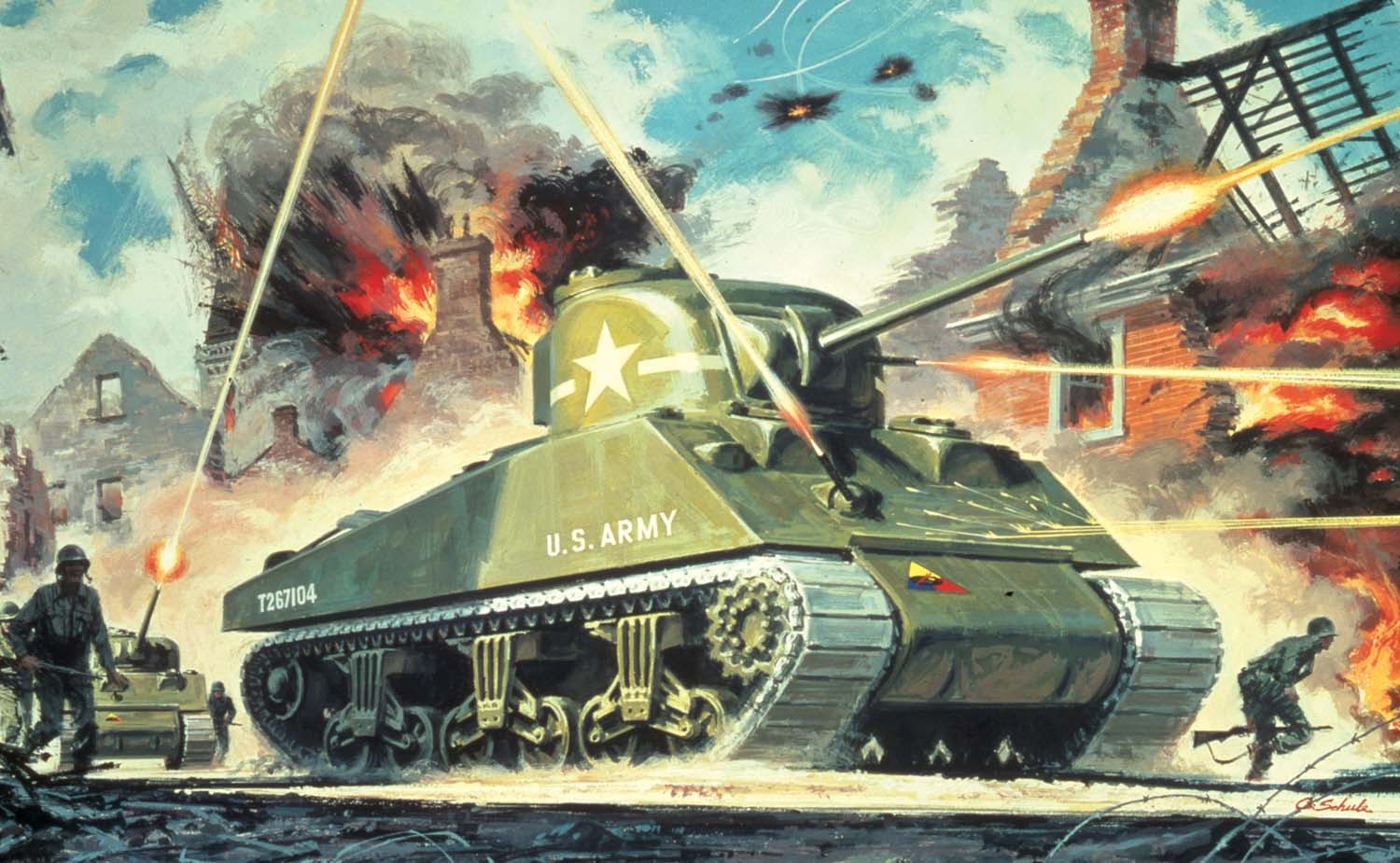 Tanque 1/76 -Sherman M4 Mk1 Tank- Airfix