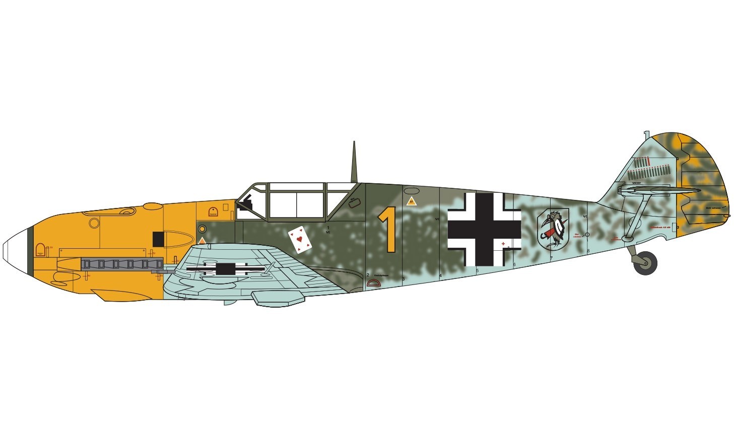Avión 1/48 -Messerschmitt Me109E-4/E-1 1:48- Airfix