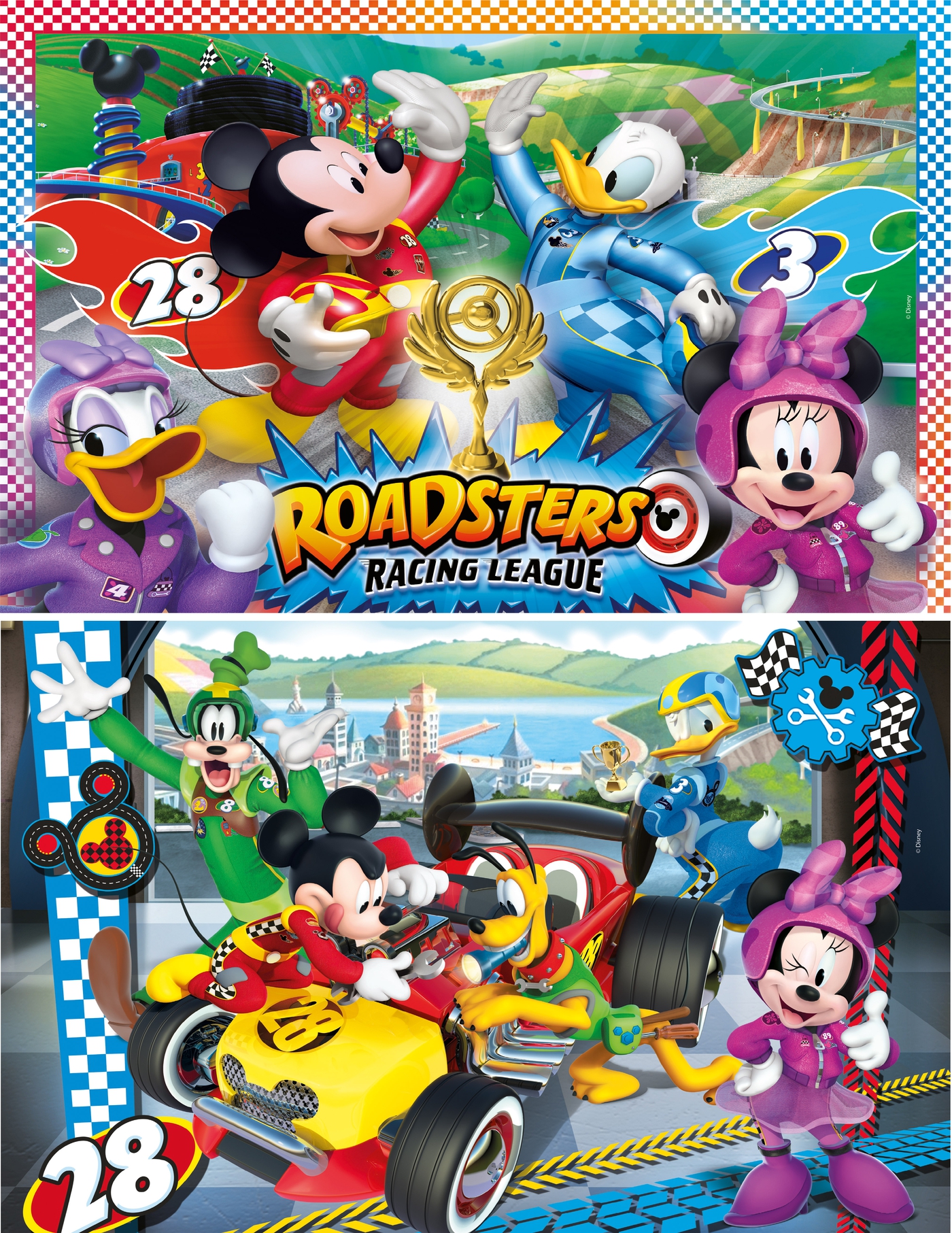 Puzzles 2 x 20 piezas -Mickey Roadster Racers- Clementoni