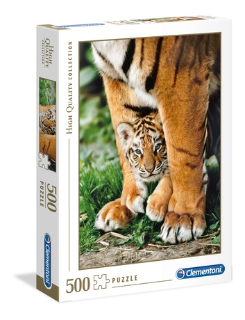 Puzzle 500 piezas -Tigre Bengala con su Madre- Clementoni