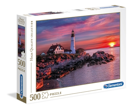 Puzzle 500 piezas -Faro de Portland- Clementoni