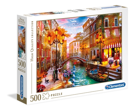 Puzzle 500 piezas -Atardecer en Venecia- Clementoni