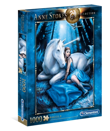 Puzzle 1000 piezas -Blue Moon, Anne Stokes- Clementoni