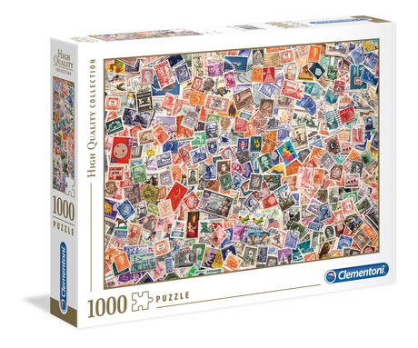 Puzzle 1000 piezas -Stamps, Sellos- Clementoni
