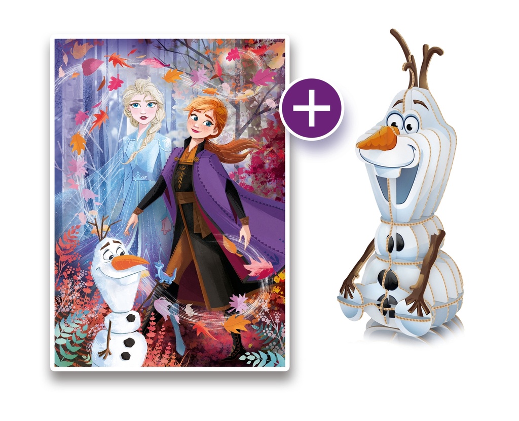 Puzzle 104 piezas + Modelo 3D -Frozen 2- Clementoni