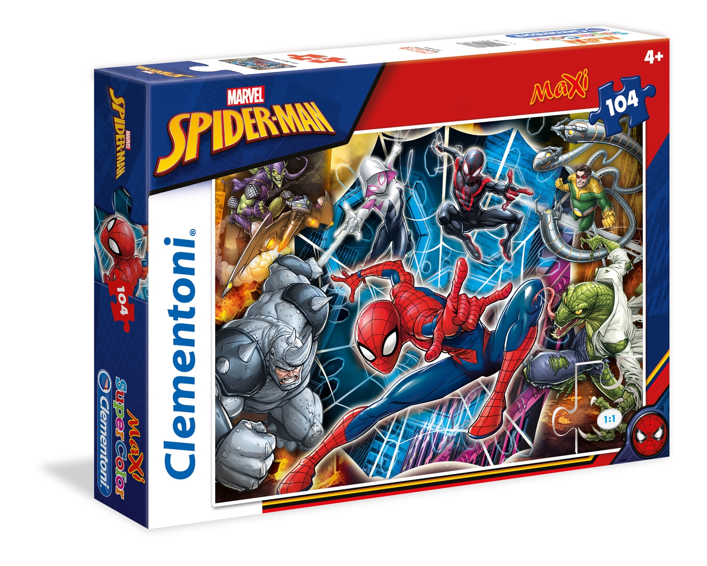 Puzzle 104 piezas Maxi -Spiderman- Clementoni