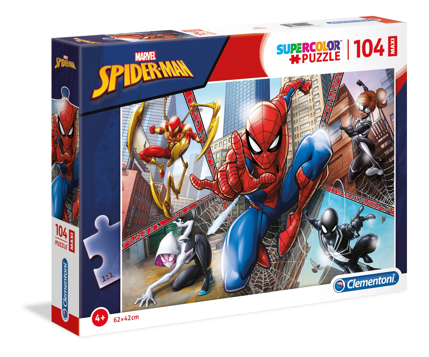 Puzzle 104 piezas Maxi -Spiderman- Clementoni
