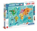 Puzzle 250 piezas -Mapa Europa: Lugares- Clementoni