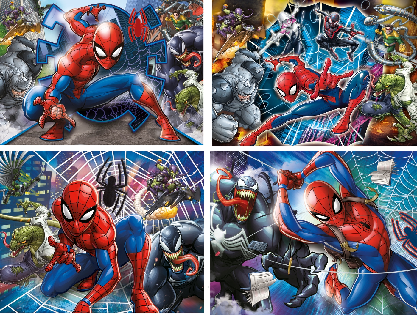 Puzzles Progresivos 20 + 60 + 100 + 180 piezas -Spiderman- Clementoni