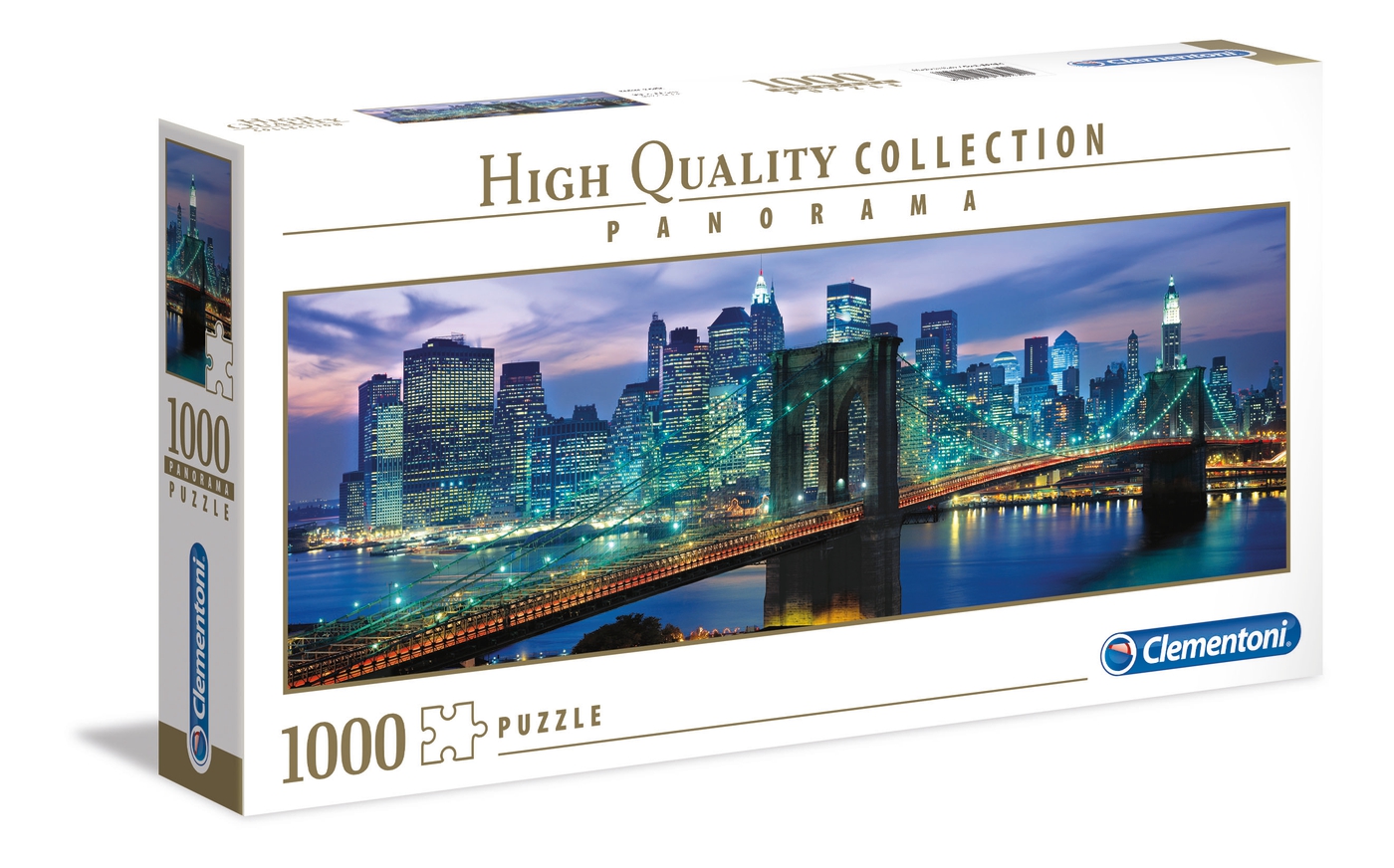 Puzzle 1000 piezas -Panorama: Puente de Brooklyn- Clementoni