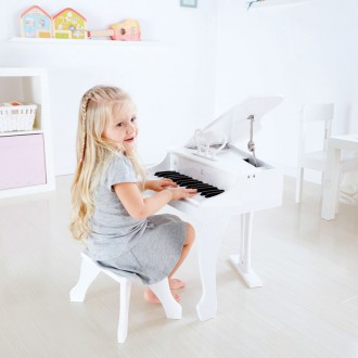 Piano de Cola Deluxe Blanco Infantil Hape