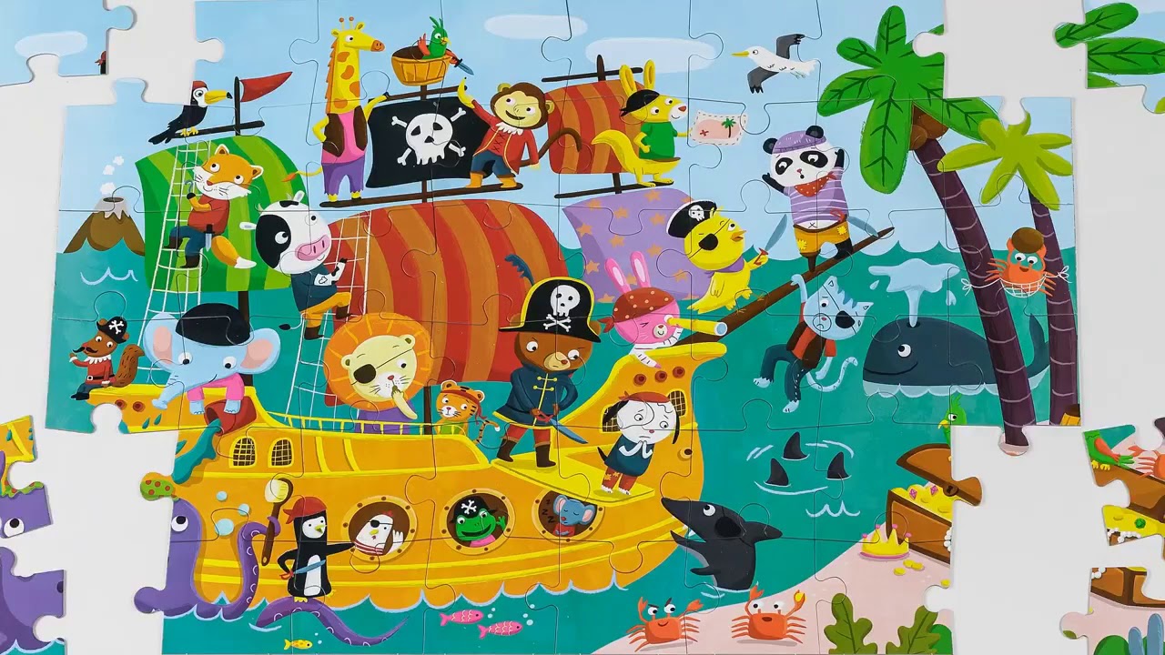 Puzzle Gigante 48 piezas -Barco Pirata- Ludattica