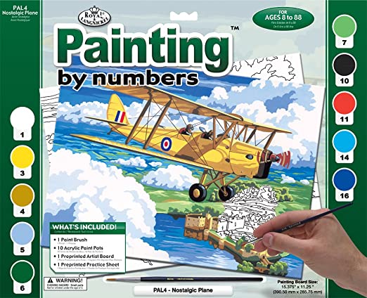 Pintar Por Números 32,4 x 40 cm. -Nostalgic Plane- Royal & Langnickel