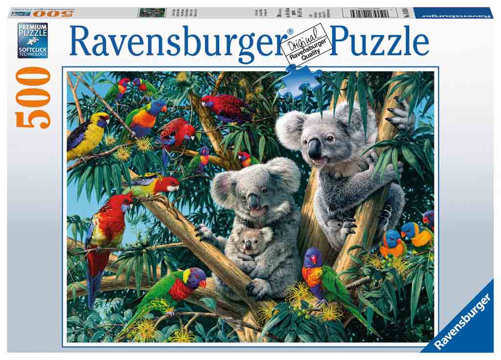 Puzzle 500 piezas -Koalas en el Árbol- Ravensburger