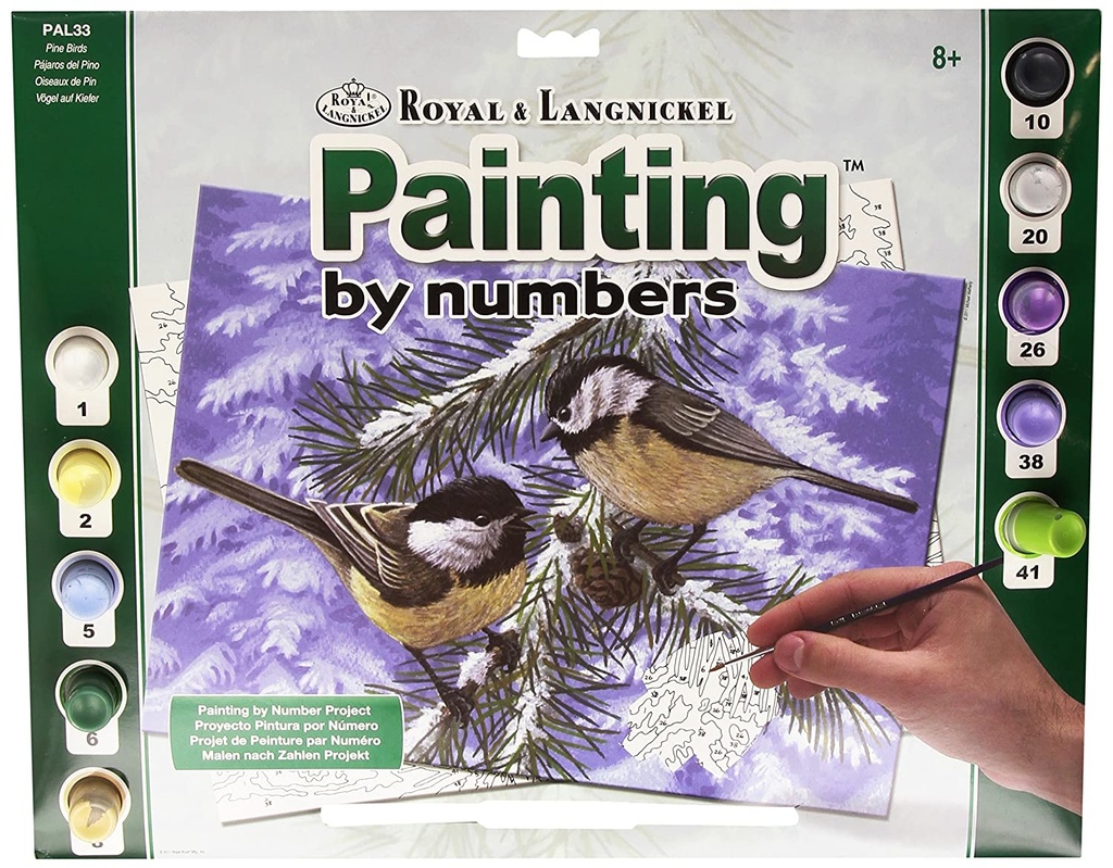 Pintar Por Números 32,4 x 40 cm. -Pájaros en el Pino- Royal & Langnickel
