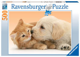 Puzzle 500 piezas -Perro y Gato- Ravensburger
