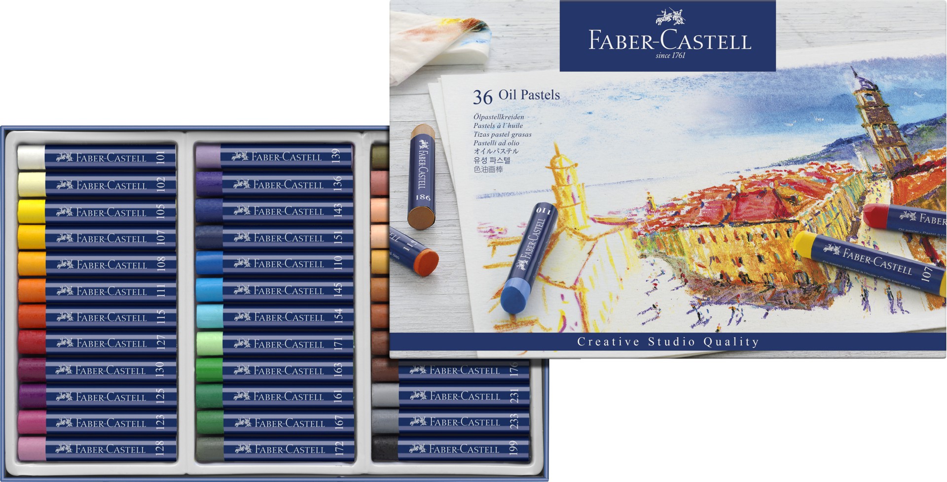 Estuche 36 Pastel Oil Creative Studio Faber-Castell