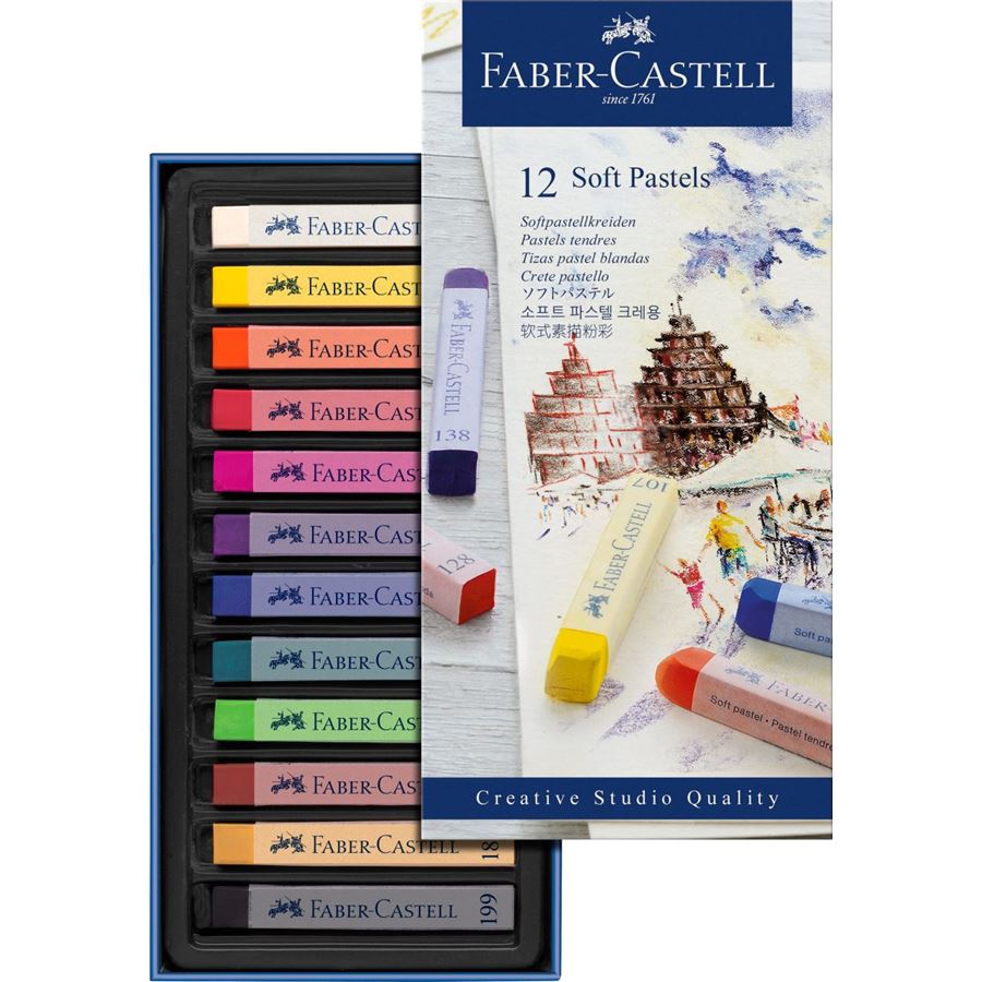 Estuche 12 Pastel Blando Creative Studio Faber-Castell