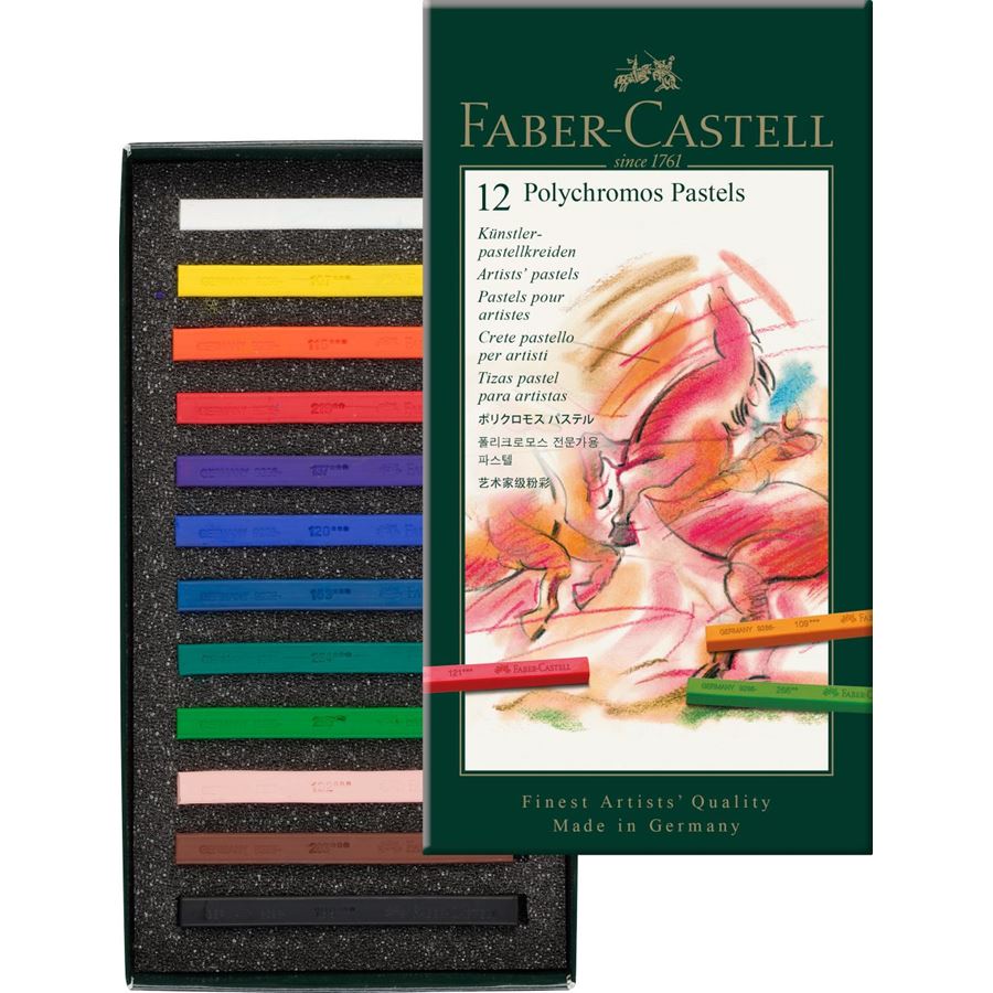 Estuche 12 Tizas Pastel Polychromos Faber-Castell