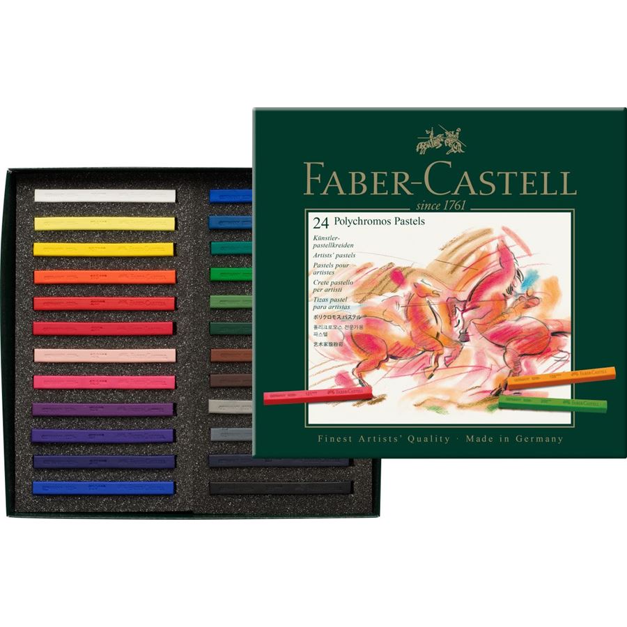 Estuche 24 Tizas Pastel Polychromos Faber-Castell